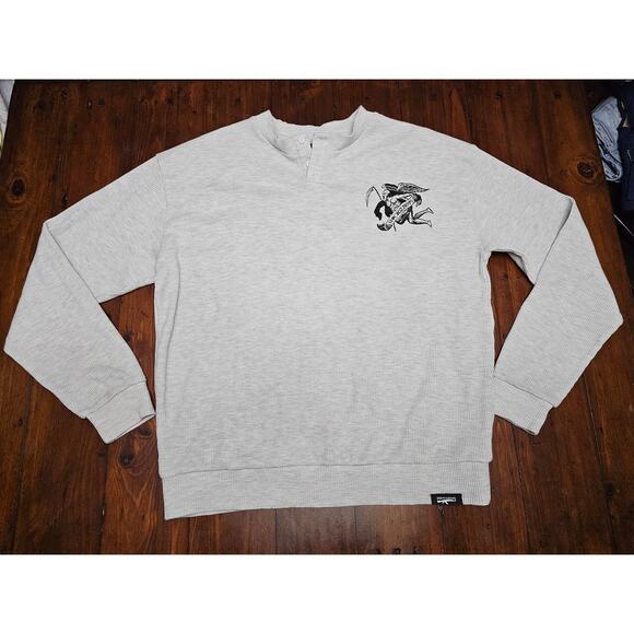 SUICIDE BOYS EXCLUSIVE DROP OVERSIZED HENLEY SHIRT MEDIUM - Picture 4 of 7